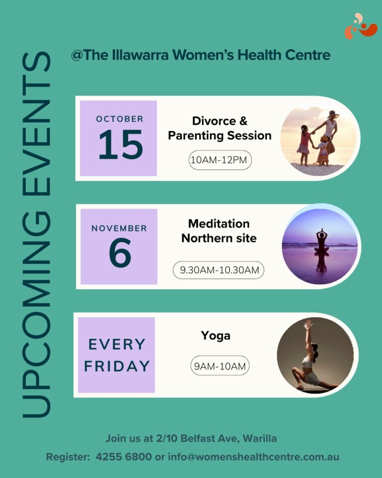 What's on at the Illawarra Women's Health Centre